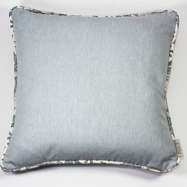 Eden Plain Nima Floral Cushion - Soft Blue